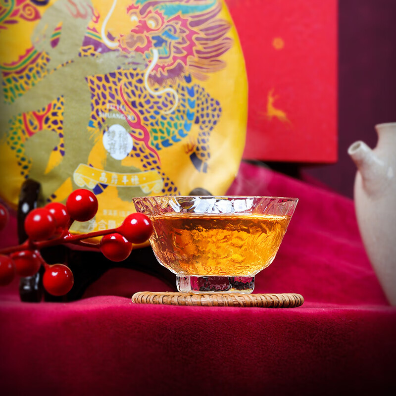 大益茶中秋送礼福禄礼盒生熟茶叶普洱茶饼茶714g/盒