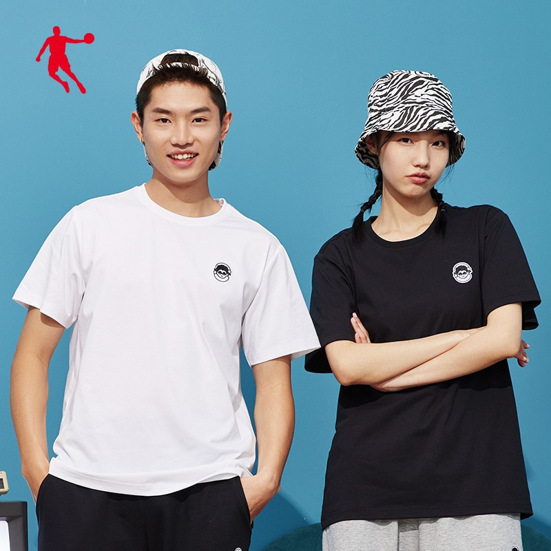 乔丹短袖t恤男新款国潮印花logo上衣宽松透气半袖t运动服运动t恤