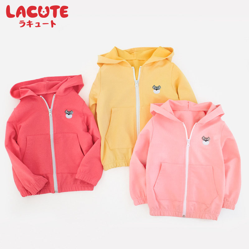 乐可爱韩版童装儿童外套帽衫女童衣服宝宝空调衫1-3-5-7-9岁学生连帽衫