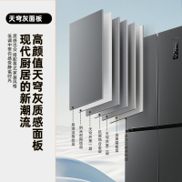 新飞(Frestec)463升十字双开对开四开门超薄嵌入式冰箱家用风冷无霜变频一级能效节能大容量BCD-463WK8AT