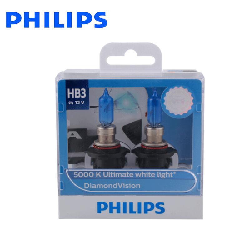 德国飞利浦(PHILIPS) 车载照明灯泡远近光飞利浦蓝钻之光HB3 9005dv 5000k12v 55w对装