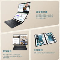 华硕灵耀 14 双屏 酷睿Ultra9 2.8K120Hz OLED 双触控屏AI超轻薄笔记本电脑(185H 32G 2T)