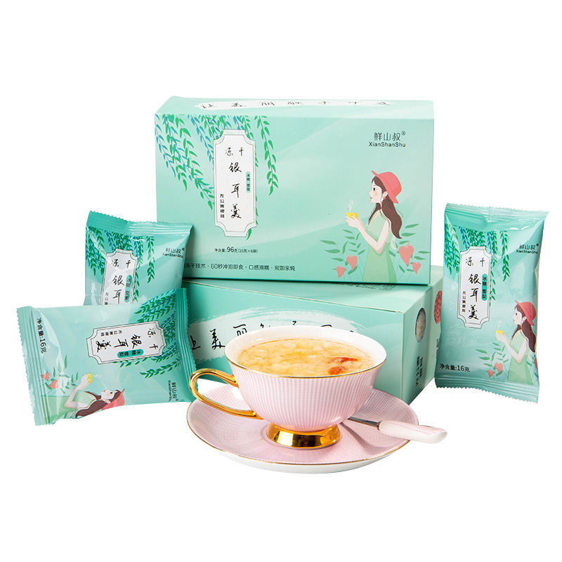 鲜山叔 无公害冻干银耳羹 冰糖雪梨96g