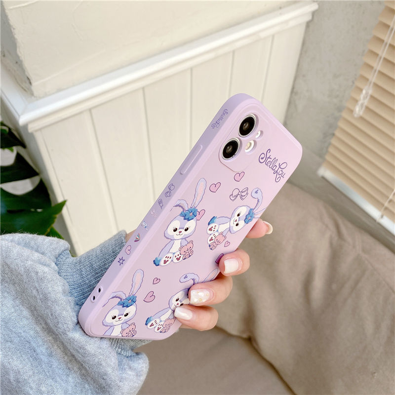 ins侧边紫色可爱卡通小熊星黛露11/12Pro/Max苹果XR手机壳iPhone7 TPU侧边卡通紫底-多只小熊星黛露
