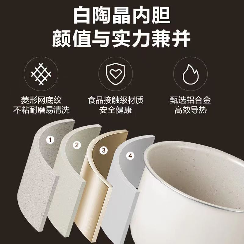 苏泊尔迷你电压力锅2.5L开盖收汁一键排气1-3人多功能智能压力锅SY-25FC8027高清大图