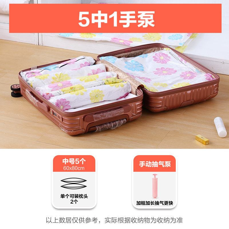 真空压缩袋抽真空压缩袋被褥收纳袋子棉被子整理衣物收纳袋收纳袋 三维工匠收纳盒高清大图