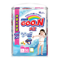 GOO.N® 大王 女宝宝用 短裤式纸尿裤 拉拉裤 L56片