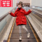 可莉允女童棉衣外套冬装2022新款儿童冬季加厚羽绒棉服大童克莱因蓝棉袄