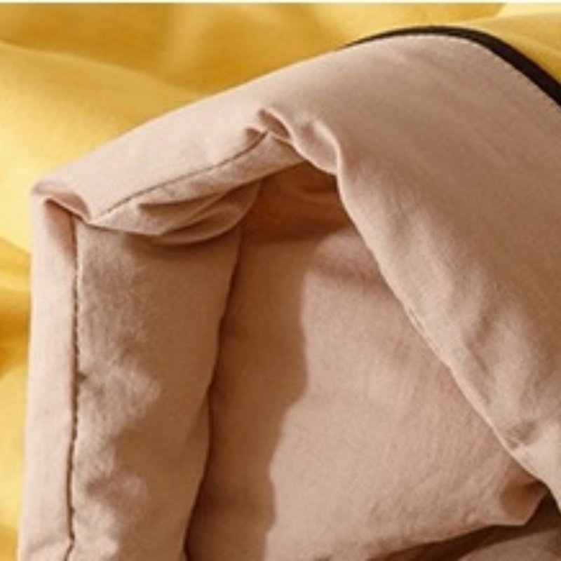 铭思沃床单款四件套2.0*2.3m床 米黄色 套高清大图