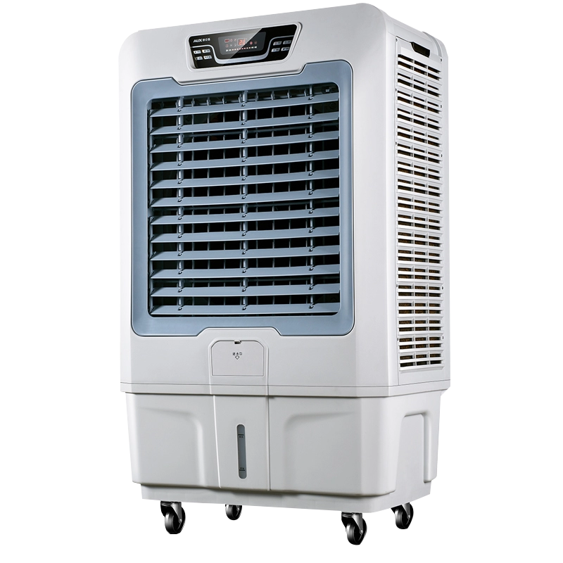 奥克斯工业冷风机移动水空调大型水冷空调扇单冷厂房商用制冷风扇 浅灰色高清大图