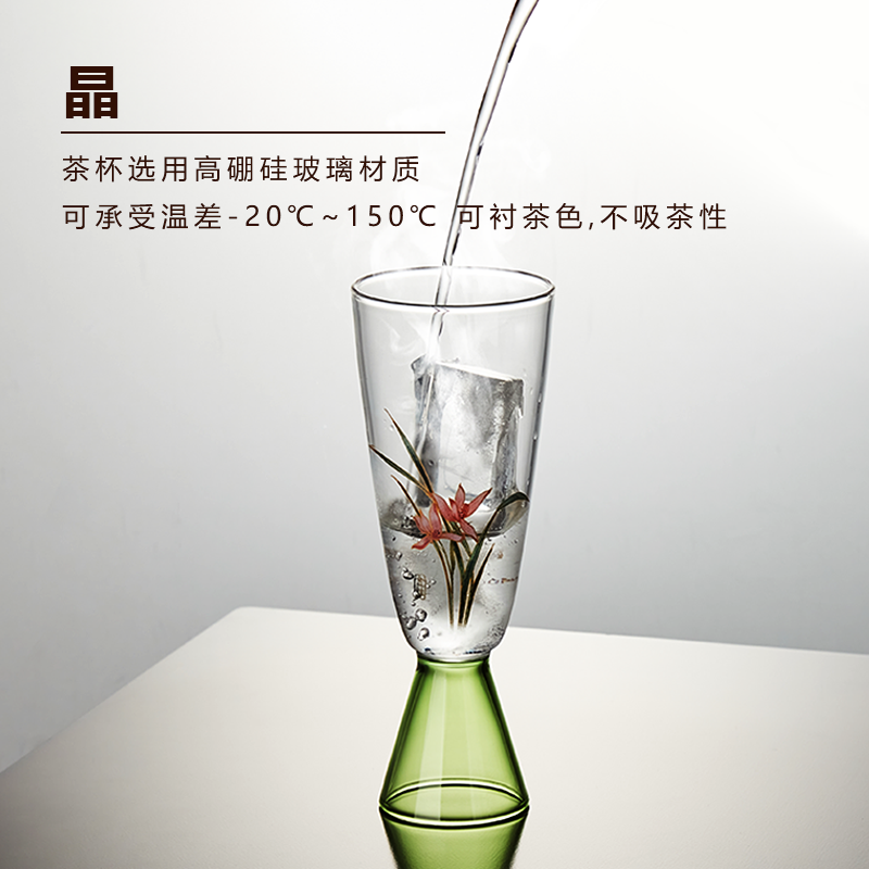 金灶TP-209耐热玻璃茶杯家用手工高足主人杯绿茶品茗杯个人专用杯高清大图