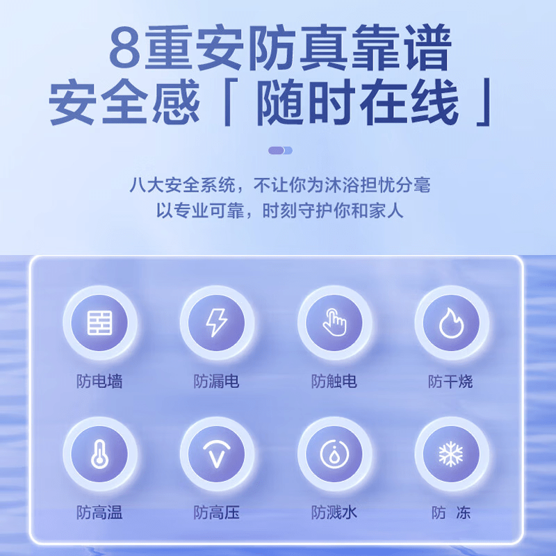 美的(Midea)80升机械速热双防电墙 蓝钻内胆耐用 租房优选电热水器 F80-A20MD1高清大图