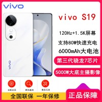 vivo S19 烟雨青 16GB+512GB 第三代骁龙7 5G芯 5000W大底主摄 6000mAh大电池 80W快充 手机