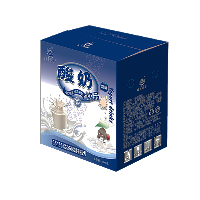 [江苏乡村振兴][财政集采][涟水]城乡志富 原味酸奶饮品1L*6瓶 整箱