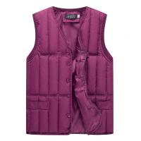 迪鲁奥（DILUAO)波司登旗下羽绒服女中老年秋冬外套大码妈妈装棉马甲奶奶装保暖背心衣服冬_568 6XL 玫红色