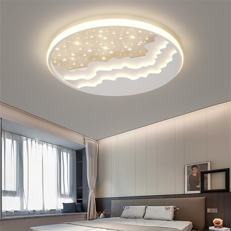 澳松 北欧后现代吸顶灯个性创意圆形卧室灯时尚简约餐厅书房儿童房led