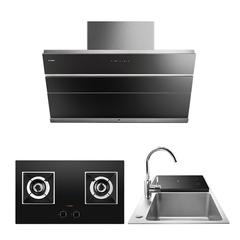 方太(FOTILE) 19m3/min侧吸风魔方 触控式抽油烟机燃气灶水槽洗碗机三件套 JQ22TS+GT6BE+X1S高清大图