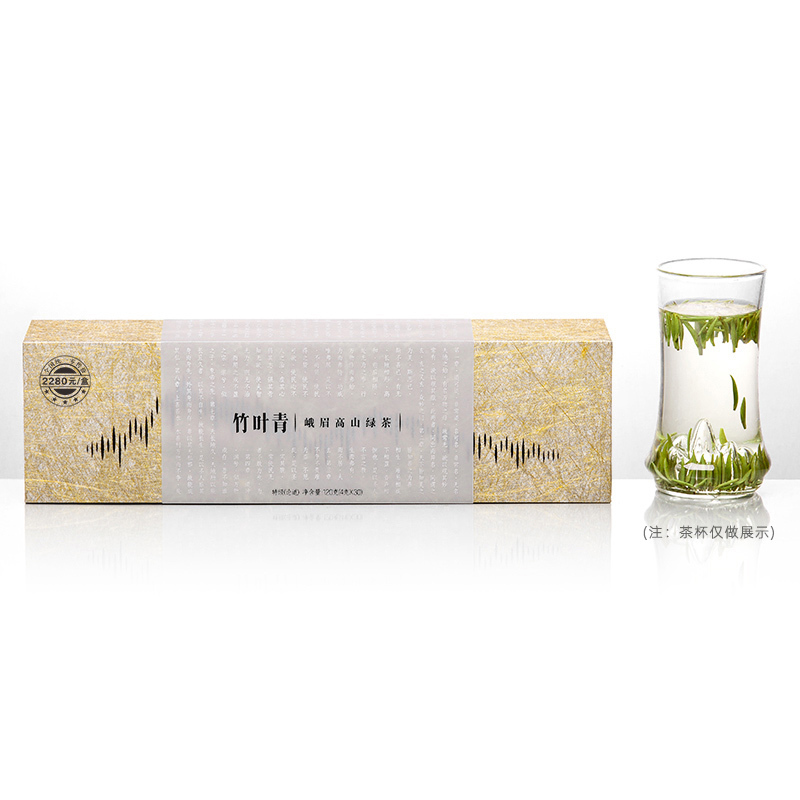 [春茶上市]竹叶青茶叶2021新茶峨眉高山绿茶特级(论道)经典礼盒120g