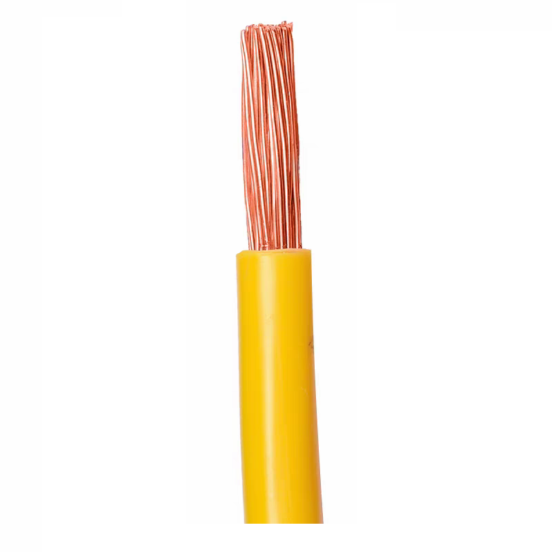 绵缆 铜芯聚氯乙烯绝缘软电缆 BVR-50黄色450/750V 米高清大图