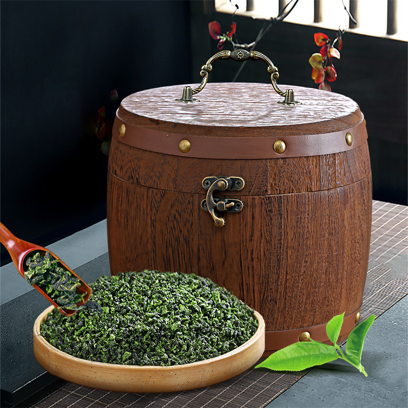 福岗安溪品质浓香型精选春茶铁观音茶叶新茶乌龙茶木桶罐装礼盒装500g高清大图