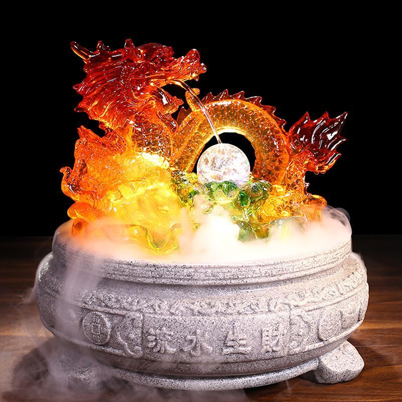 美帮汇龙摆件青龙神兽生肖龙龙如意博古架酒柜装饰品