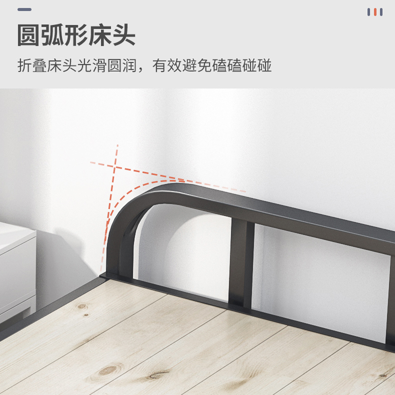 布欧格折叠床单人实木床板高清大图