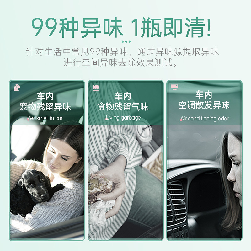 固特威除臭喷雾车内除异味汽车空调杀菌除臭剂空气清新剂车家两用