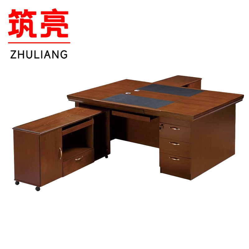 筑亮 办公桌 1.8m双+2副柜 套高清大图