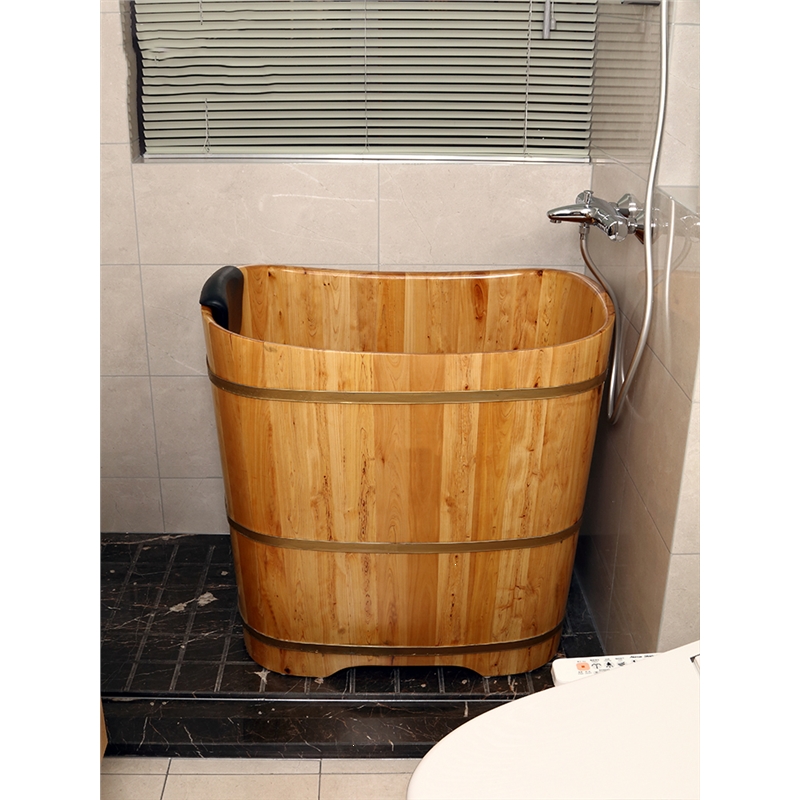 泡澡木桶浴桶家用知渡实木浴缸深泡圆形成人洗澡沐桶小天使