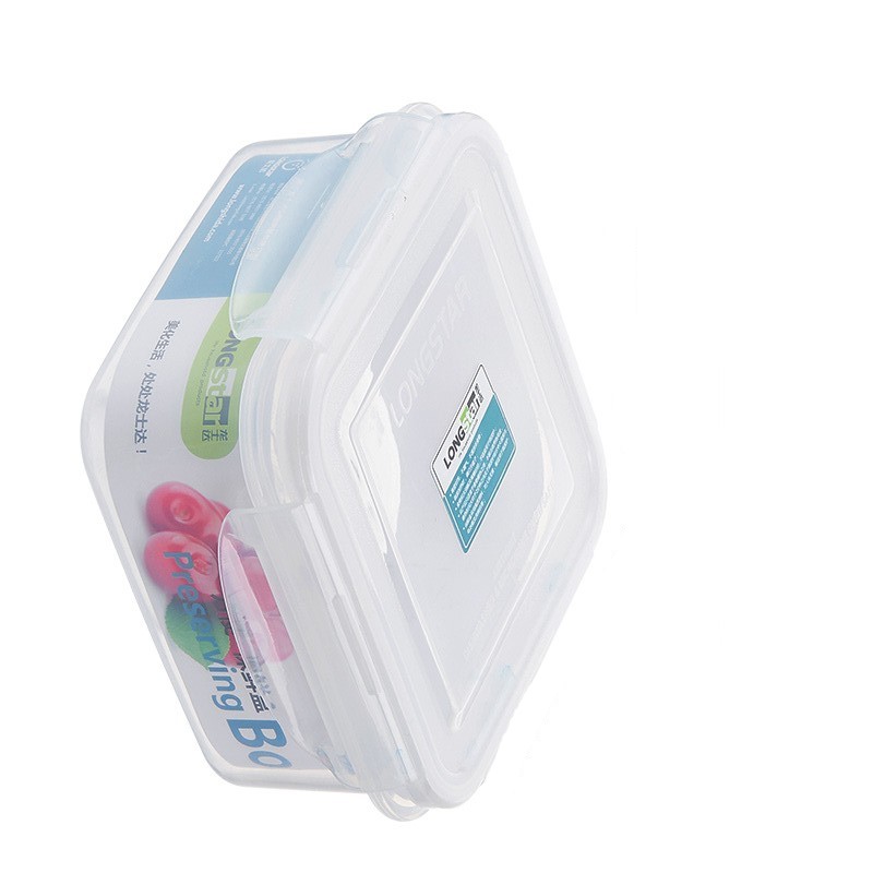 龙士达(LONGSTAR) LK-2009中方保鲜盒食品保鲜盒密封盒透明储物盒 2个装