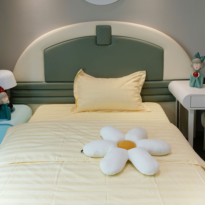 福芳黄色条纹三件套180*220cm/套高清大图