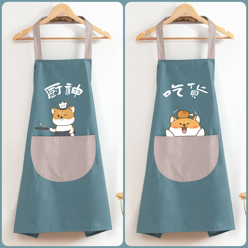 [补贴10%]长袖围裙女家用厨房防水防油专用餐饮工作服新款网红秋冬罩衣围腰