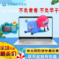 惠普(hp)星系列14青春版 14s-dp0000AU 14.0英寸窄边框商务办公手提便携轻薄本笔记本电脑（A4-9125 4G 1TB 集显 WIN10）银色