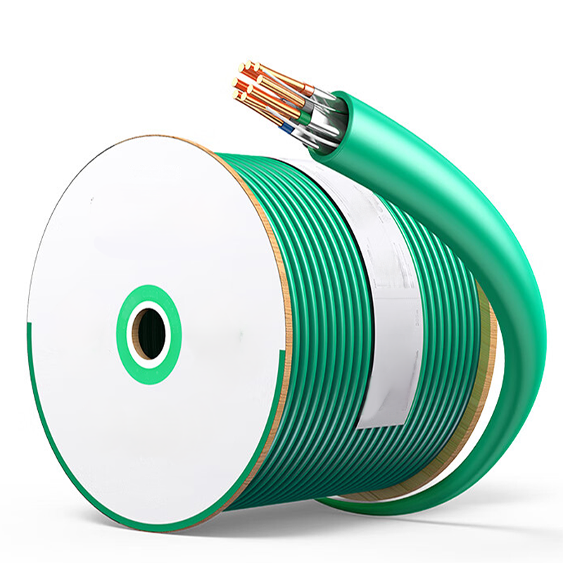 创德网线 监控 宽带连接线工程网线 无氧铜 支持POE供电 可裁剪 超六类屏蔽60857-F 300米铝箔加单丝