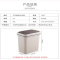 齐心 L208 方形翻盖垃圾桶（10L) 灰色 单位：6个/箱