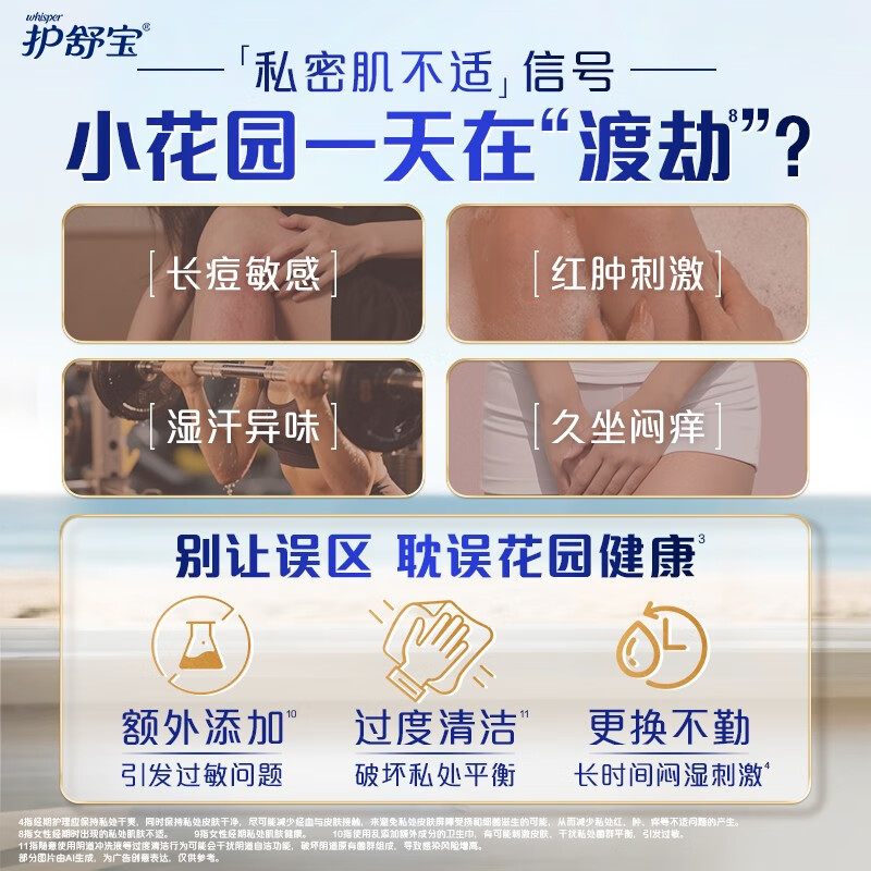 护舒宝[物理隔菌]液体卫生巾Pro日用270mm27片高清大图