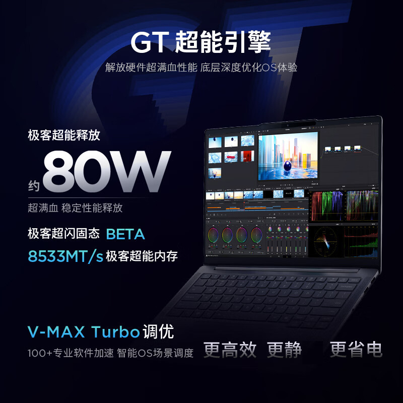 联想(Lenovo)小新Pro14GT 14英寸轻薄笔记本电脑AI元启 2代酷睿Ultra9-285H 32G 1T 2.8K 120Hz高刷OLED