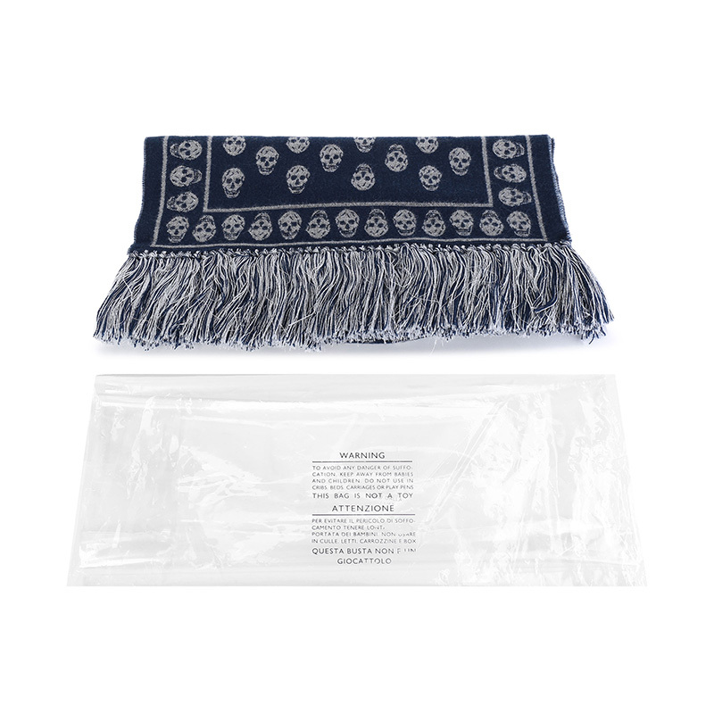 ALEXANDER MCQUEEN 亚历山大·麦昆 女士黑色红色纯羊毛流苏围巾黑色 358929 3A81Q 4063