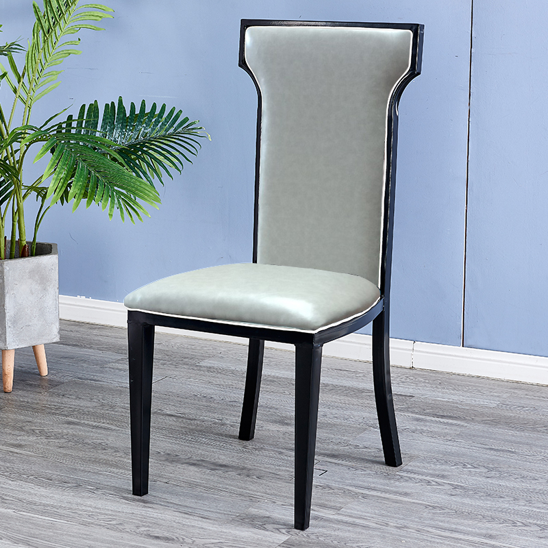 皇豹酒店包厢椅子现代简约轻奢铁艺主题靠背餐厅火锅店饭店新中式餐椅