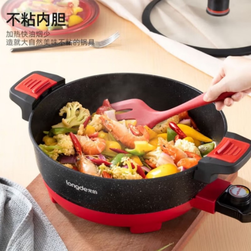 龙的智能多功能养生电火锅LD-HG418E 6档火力精准控温高效聚热速热不粘内胆高清大图