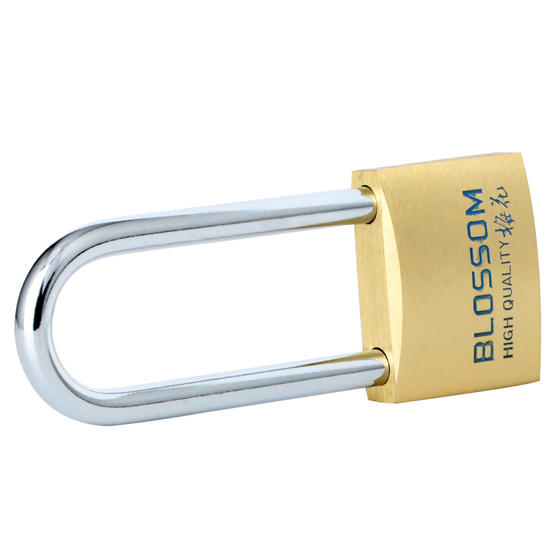 梅花(BLOSSOM)铜挂锁 u型锁 防水防锈长梁门锁车厢柜门锁55MM BC076L高清大图