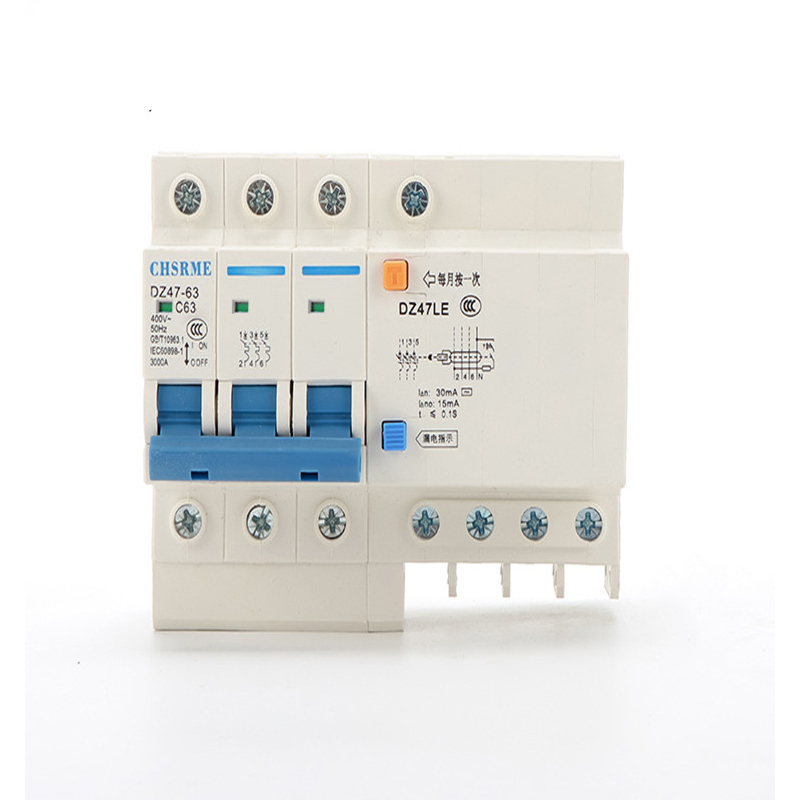 空气开关带漏电保护器额定电流:20A空气开关3P 1个