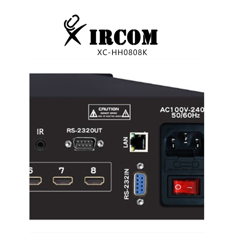 捷讯 XC-HH0808K 8进8出 HDMI 4K矩阵黑色 (台)高清大图