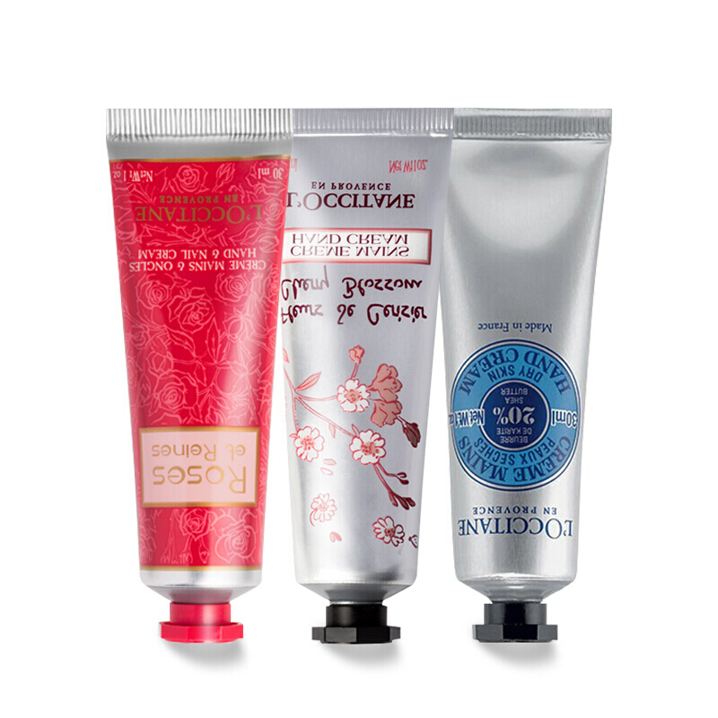 欧舒丹(L’OCCITANE)护手霜3支组合套装 (玫瑰30ml+乳木果30ml+樱花30ml)花萃香氛滋润保湿 防冻疮