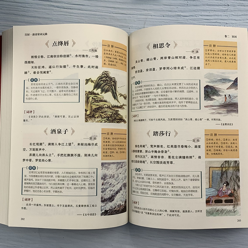 [正版]图解唐诗宋词元曲 鉴赏辞典中国古诗词大全集诗集诗歌诗词诗集鉴赏赏析词典成人青少年学生初中生版国学经典书籍