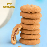(拍1发2)马来西亚进口TATAWA蓝莓味巧克力爆浆曲奇饼干120g*2袋 充饥夹心饼干独立包装网红休闲零食办公室下午茶