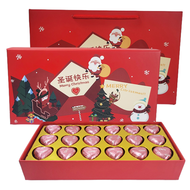 费列罗榛果威化巧克力18粒装圣诞节礼盒装元旦年货休闲零食品 委托装好发 圣诞盒心语18颗*1盒