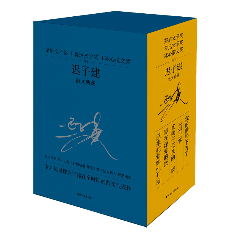 [友一个正版]迟子建散文典藏版全5册 茅盾文学奖得主迟子建散文自选集我的世界下雪了原来姹紫嫣红开遍云烟过客光明于低头的