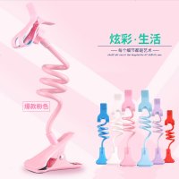 适用手机懒人支架创意加长手机通用多功能夹桌面床头手机架神器