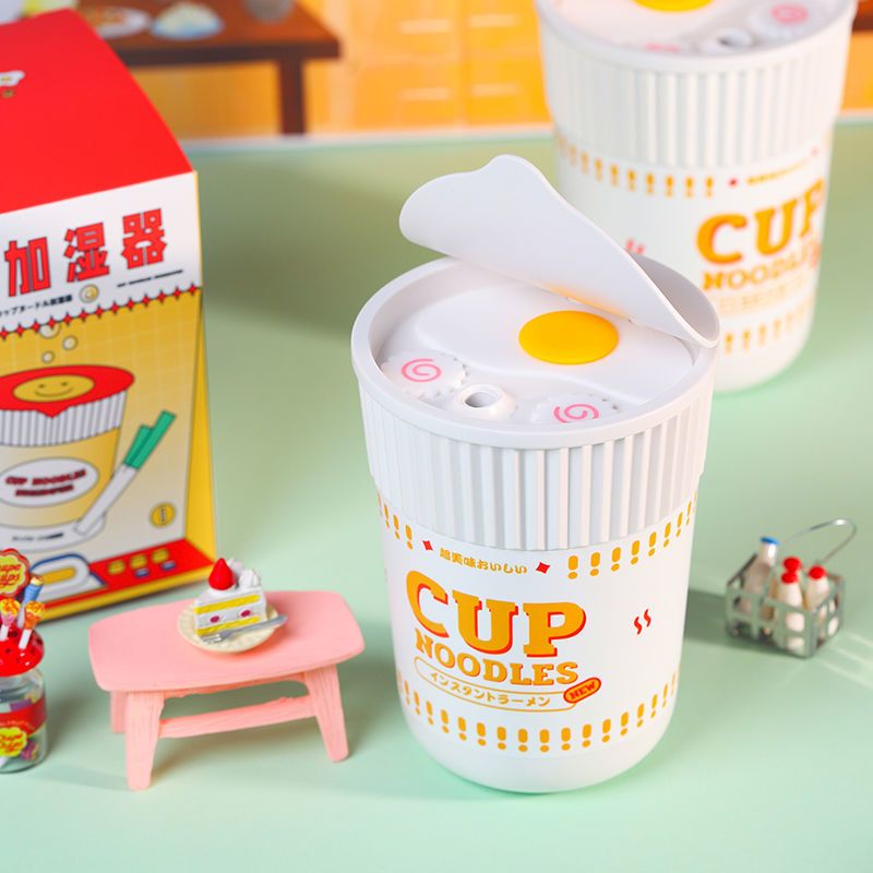 萌萌猫加湿器绿色+超大喷雾 充电款+精美包装盒 杯面加湿器USB充电学生便携宿舍办公室桌面补水喷雾器空气净化器